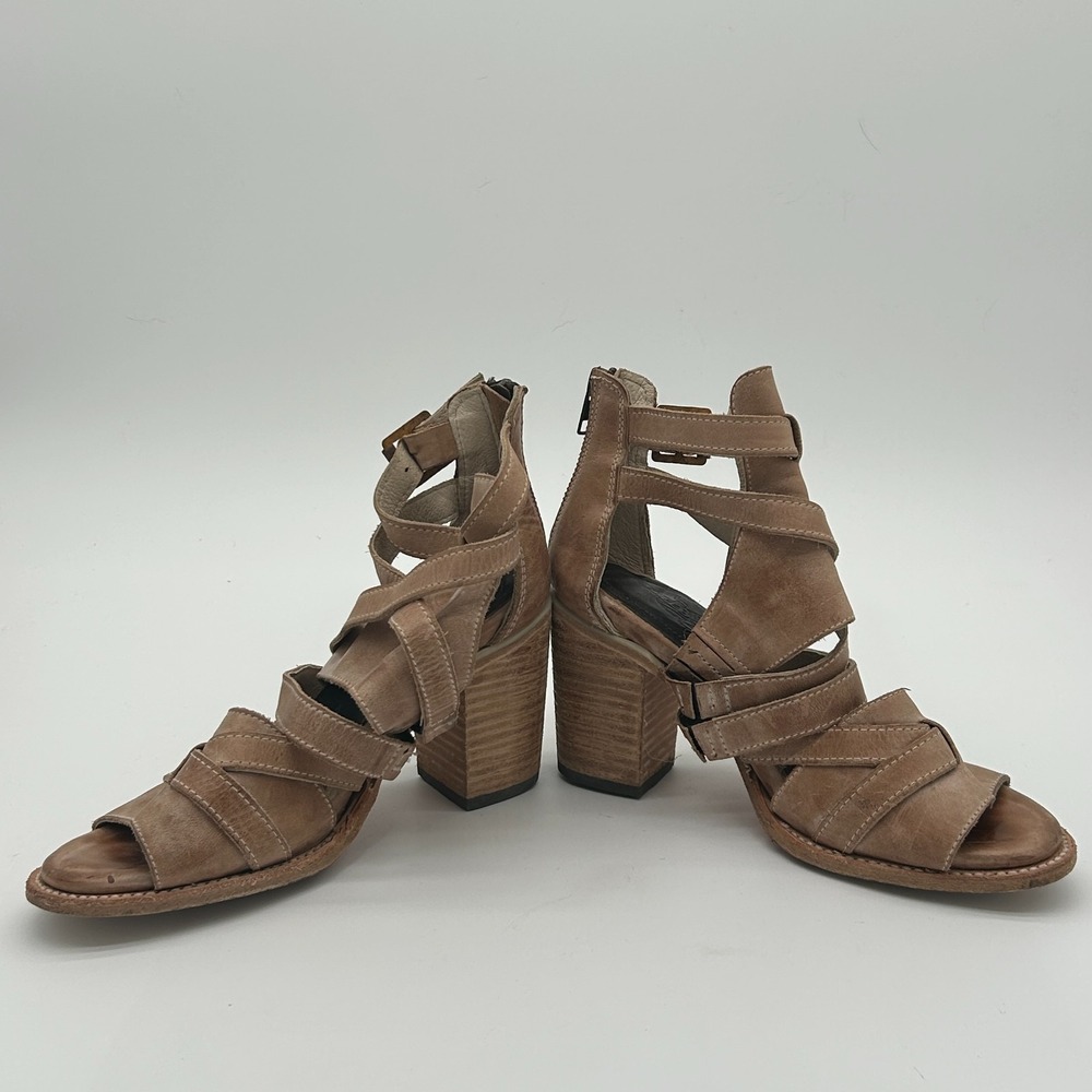 Freebird By Steven Brown Claw Sandal Strappy Genuine Leather Boho Gladiator 8 - Picture 6 of 9